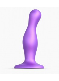 Фиолетовая насадка Strap-On-Me Dildo Plug Curvy size M - Strap-on-me - купить с доставкой в Бердске