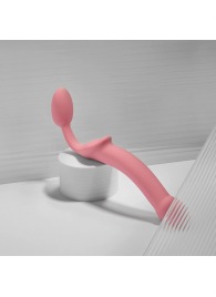 Розовый безремневой страпон Strap-on-me Semi-Realistic Bendable Strap-On size L - Strap-on-me - купить с доставкой в Бердске