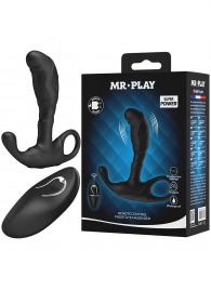 Черный изогнутый массажёр простаты с вибрацией и пультом ДУ - Baile - в Бердске купить с доставкой