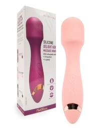 Нежно-розовый силиконовый wand-вибратор - 18,5 см. - Erokay