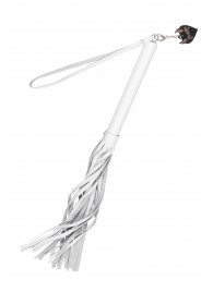 Белая кожаная плеть - 50 см. - Pecado - купить с доставкой в Бердске