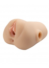 Телесный мастурбатор с вибрацией Double Pounder Vibrating Squeeze Stroker - Pipedream - в Бердске купить с доставкой