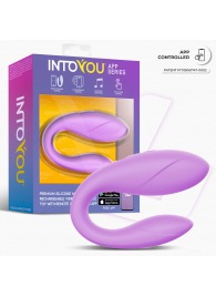Сиреневый интерактивный вибромассажёр для пар Couple Toy Lavender - Intoyou