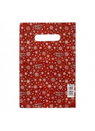 Красный подарочный новогодний пакет с вырубной ручкой (20х30 см) - Сима-Ленд - купить с доставкой в Бердске