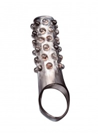 Дымчатая насадка на пенис с выпуклостями - 11 см. - Sex Expert - в Бердске купить с доставкой