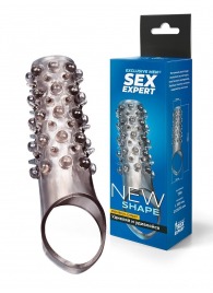 Дымчатая насадка на пенис с шипами и выпуклостями - 12 см. - Sex Expert - в Бердске купить с доставкой
