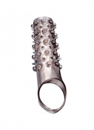 Дымчатая насадка на пенис с шипами и выпуклостями - 12 см. - Sex Expert - в Бердске купить с доставкой