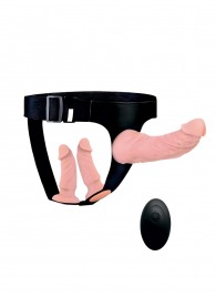 Женский страпон с 3 насадками и вибрацией - Erowoman-Eroman - купить с доставкой в Бердске