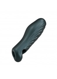 Серая силиконовая насадка на пенис с подхватом Manwan Ryzer - Manwan - в Бердске купить с доставкой