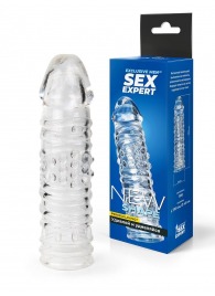 Прозрачная закрытая насадка на пенис - 17 см. - Sex Expert - в Бердске купить с доставкой