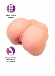 Реалистичный мастурбатор в форме попки с 2 любовными входами - No Name - в Бердске купить с доставкой