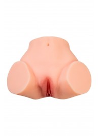 Телесный реалистичный мастурбатор-полуторс с 2 любовными входами - No Name - в Бердске купить с доставкой