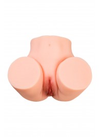 Телесный мастурбатор в форме попки с 2 любовными входами - No Name - в Бердске купить с доставкой