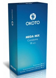 Презервативы OKOTO Mega Mix - 18 шт. - Sitabella - купить с доставкой в Бердске