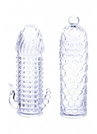 Набор из 2 прозрачных насадок на член Seductive Tickler Sleeves Set - NMC - в Бердске купить с доставкой