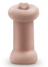 Телесный люминесцентный двусторонний мастурбатор Tasha - Blush Novelties - в Бердске купить с доставкой