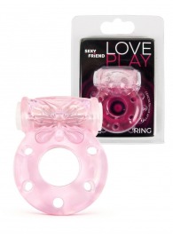 Розовое эрекционное виброкольцо с бабочкой - 1137 - в Бердске купить с доставкой