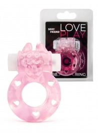 Розовое эрекционное виброкольцо в форме зайчика - 1137 - в Бердске купить с доставкой