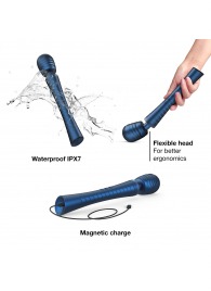 Синий вибромассажёр с насадками Man.wand Edgy - Manwan - в Бердске купить с доставкой