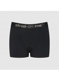 Черные трусики-боксеры для фиксации насадок Strap-on-me Harness Lingerie Allure - size XL - Strap-on-me - купить с доставкой в Бердске