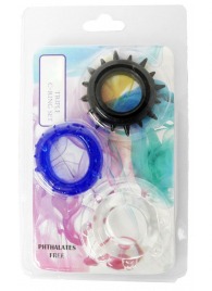 Набор из 3 эрекционных колец разного цвета и рельефа - Boys of Toys - в Бердске купить с доставкой