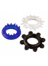 Набор из 3 эрекционных колец разного цвета и рельефа - Boys of Toys - в Бердске купить с доставкой