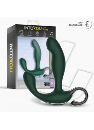 Зеленый вибромассажёр простаты Greeny - 12,8 см. - Intoyou - в Бердске купить с доставкой