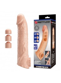 Телесный фаллоудлинитель с подхватом мошонки Silas - 26 см. - Baile - в Бердске купить с доставкой