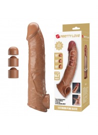 Карамельный фаллоудлинитель с подхватом мошонки Silas - 26 см. - Baile - в Бердске купить с доставкой
