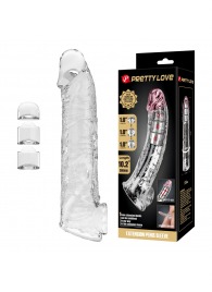Прозрачный фаллоудлинитель с подхватом мошонки Silas - 26 см. - Baile - в Бердске купить с доставкой