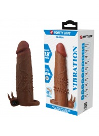Коричневая насадка на пенис Quillon - 20 см. - Baile - в Бердске купить с доставкой