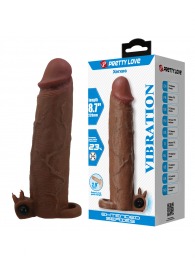 Коричневая насадка на пенис Xerxes - 22 см. - Baile - в Бердске купить с доставкой