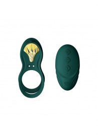 Зеленое эрекционное виброкольцо Bayek с пультом ДУ - Zalo - в Бердске купить с доставкой
