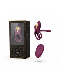 Фиолетовое эрекционное виброкольцо Bayek с пультом ДУ - Zalo - в Бердске купить с доставкой