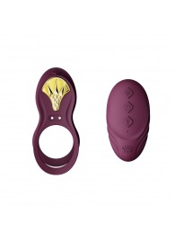 Фиолетовое эрекционное виброкольцо Bayek с пультом ДУ - Zalo - в Бердске купить с доставкой