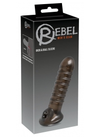 Насадка на пенис Rebel smoke с рёбрышками и отверстием под мошонку - Orion - в Бердске купить с доставкой