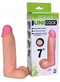Фаллическая насадка Харнесс UNICOCK 7  - 19 см. - LOVETOY (А-Полимер) - купить с доставкой в Бердске