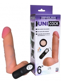 Фаллическая насадка Харнесс UNICOCK 6  с вибрацией - 18 см. - LOVETOY (А-Полимер) - купить с доставкой в Бердске