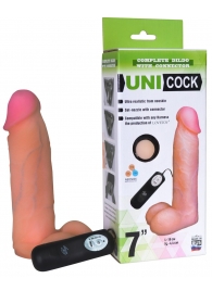 Фаллическая насадка Харнесс UNICOCK 7  с вибрацией - 19 см. - LOVETOY (А-Полимер) - купить с доставкой в Бердске