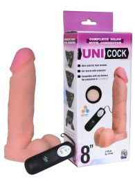 Фаллическая насадка Харнесс UNICOCK 8  с вибрацией - 20 см. - LOVETOY (А-Полимер) - купить с доставкой в Бердске