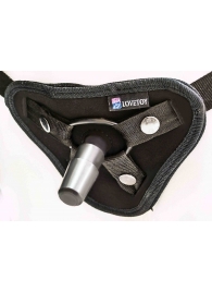Страпон с 2 насадками и вибрацией UniStrap - 20 и 18 см. - LOVETOY (А-Полимер) - купить с доставкой в Бердске