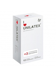 Ультратонкие презервативы Unilatex Ultra Thin - 12 шт. + 3 шт. в подарок - Unilatex - купить с доставкой в Бердске