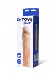 Насадка с ярко выраженной головкой и рельефным стволом - 19 см. - A-toys - в Бердске купить с доставкой