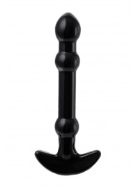 Элегантный чёрный анальный стимулятор с шариками на стволе - 15,5 см. - Sexus