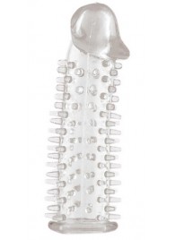 Прозрачная насадка на половой член с закрытой головкой и шипами - 12,5 см. - ToyFa - в Бердске купить с доставкой