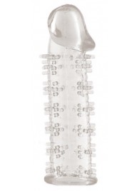 Гелевая прозрачная насадка с шипами - 12 см. - Toyfa Basic - в Бердске купить с доставкой