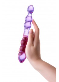 Двусторонний стеклянный фаллос-ёлочка - 20,5 см. - Sexus