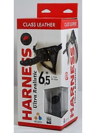 Насадка-фаллоимитатор на кожаных трусиках Harness Ultra Realistic 6,5  - 18,5 см. - LOVETOY (А-Полимер) - купить с доставкой в Бердске