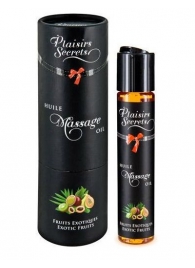 Массажное масло с ароматом экзотических фруктов Huile de Massage Gourmande Fruits Exotiques - 59 мл. - Plaisir Secret - купить с доставкой в Бердске