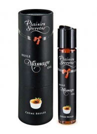 Массажное масло с ароматом крем брюле Huile de Massage Gourmande Creme Brulée - 59 мл. - Plaisir Secret - купить с доставкой в Бердске